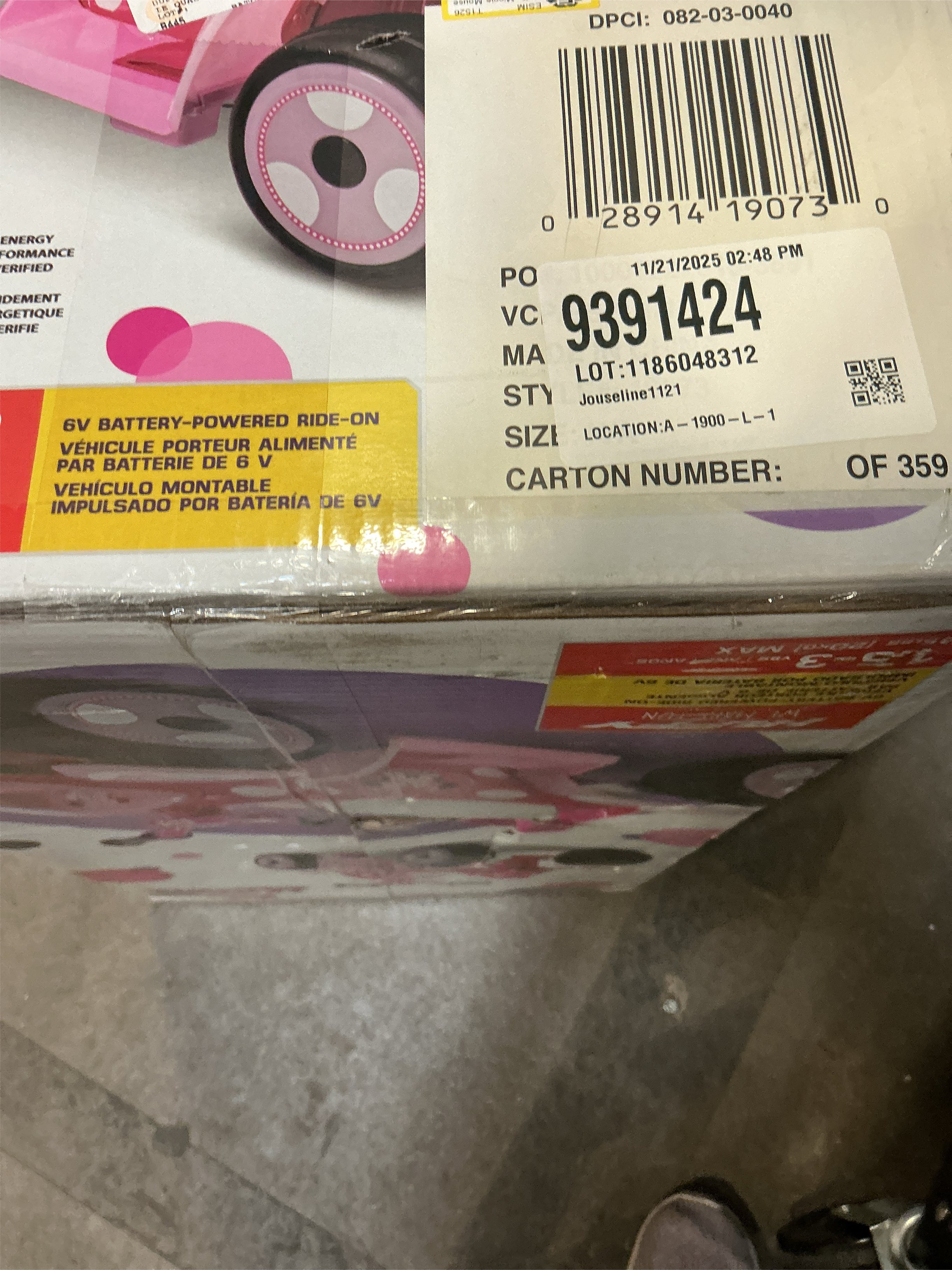 Huffy 6V Minnie Quad Ride-On Car