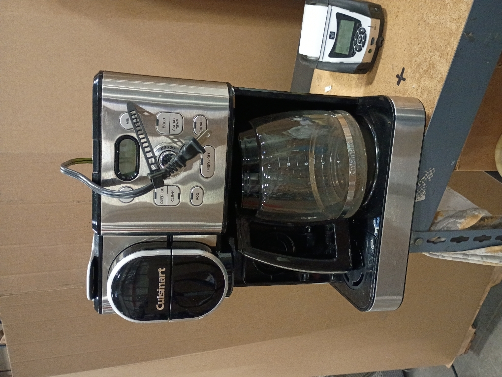 Cuisinart 12-Cup Coffee Maker, Single-Serve Brewer Glass Carafe, Automatic Hot & Iced Coffee Machine, Brew Strength Control and Pause, SS-16, Stainless Steel