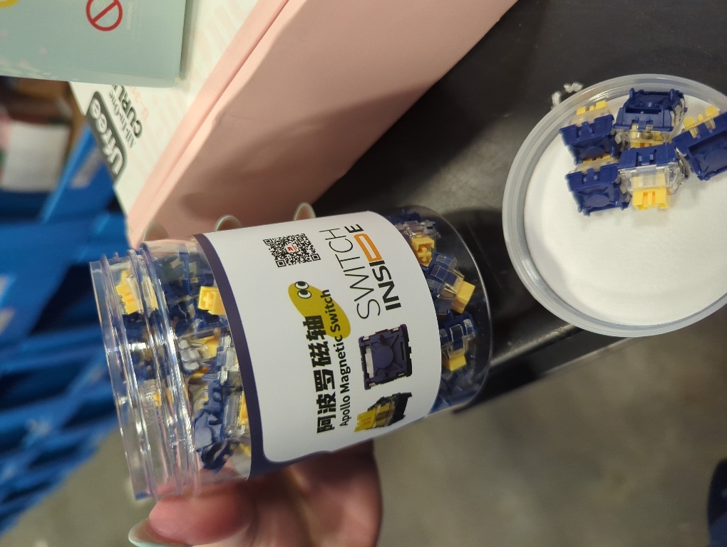 MAGIC-REFINER x Jelly Blue Switches for Mechanical Keyboard DIY, 50gf Tactile Keyswitch 3 Pins, Factory Pre Lubed with POM Stem Compatible for MX Mechanical Keyboard Switch Set (100PCS)