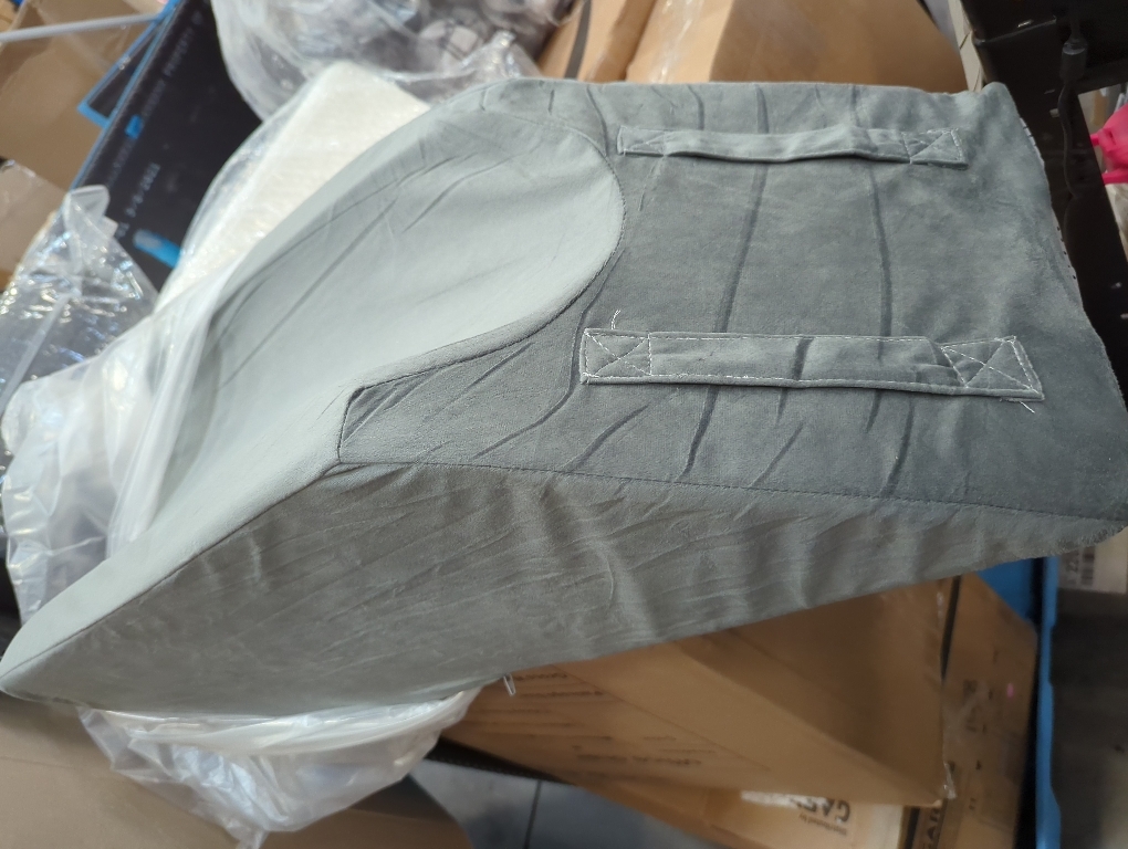 Leg Pillow Elevation Blood Circulation, Wedge Pillow for Legs Swelling, Knee Pillow Wedge Post Surgery, Leg Elevation Pillows for After Surgery, Memory Foam Foot Leg Elevating Pillow, Grey