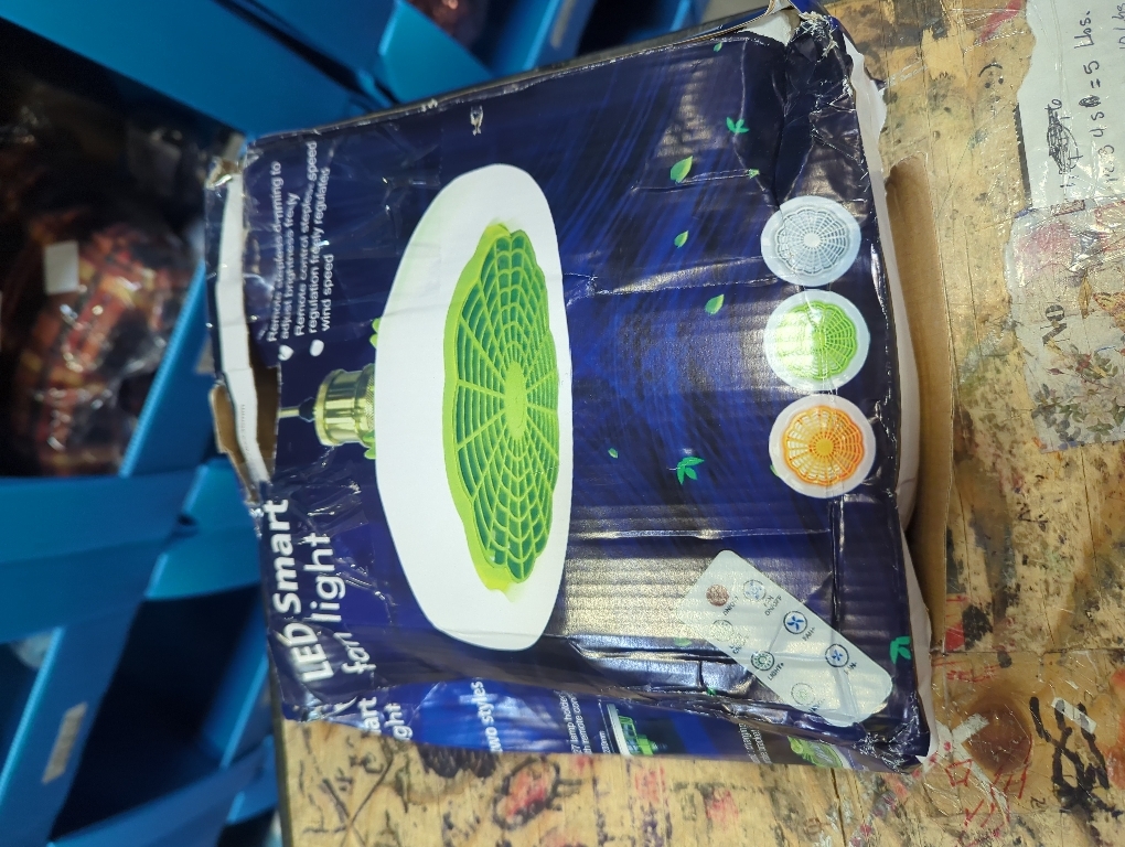 GQMYCDM Modern Ceiling Fans with Lights, Enclosed Ceiling Fan with Light and Remote, Bladeless Ceiling Fan, Dimmable Smart Ceiling Fans for Bedroom Living Room Kitchen Home Indoor(Green)