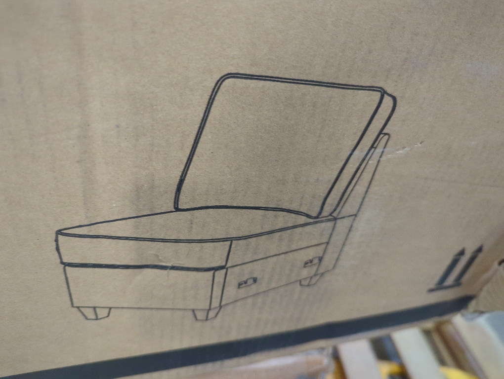 Armless Chair Dark Gray