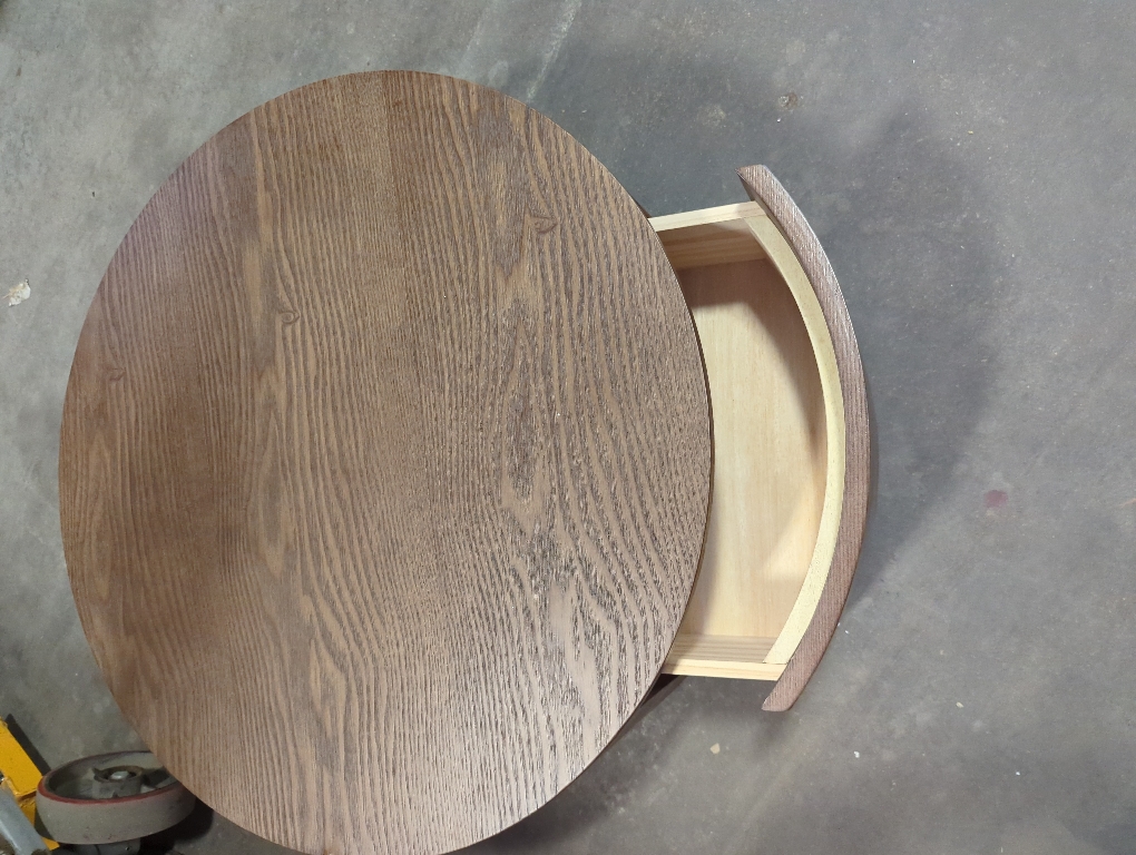 Wooden Tea Table With Hidden Drawer