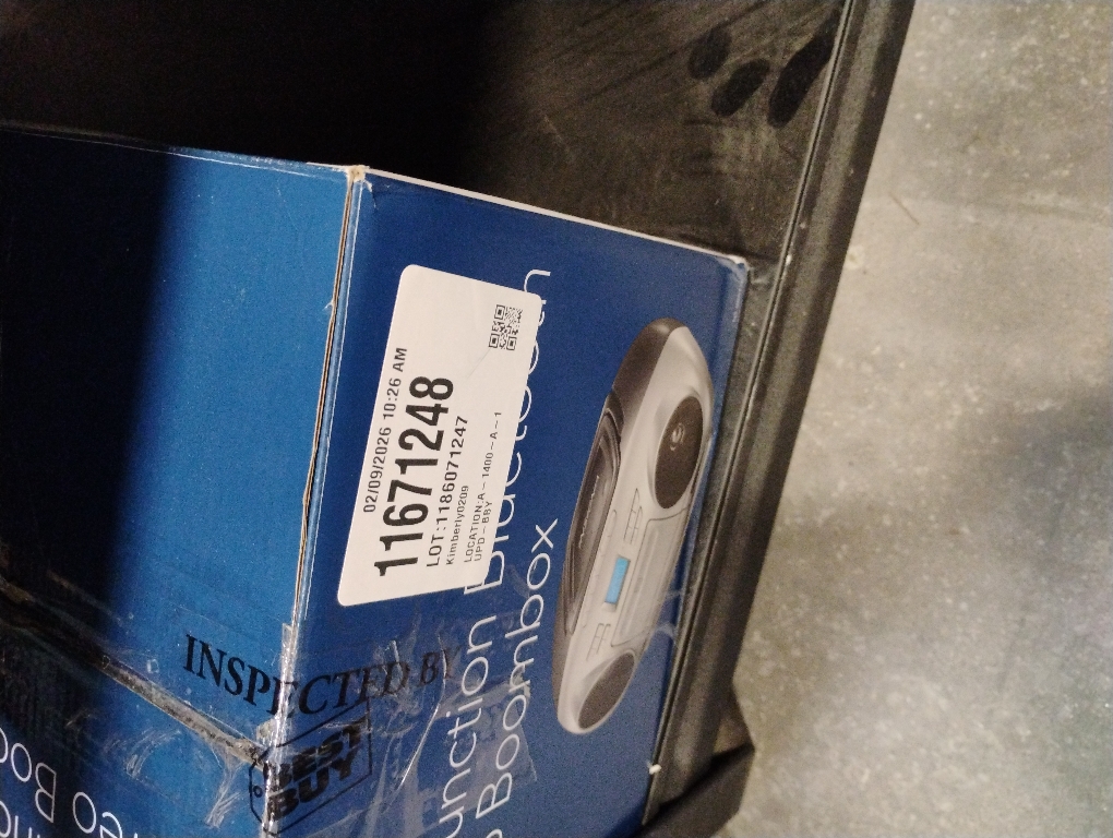 Insignia AM/FM Radio Portable CD Boombox with Bluetooth