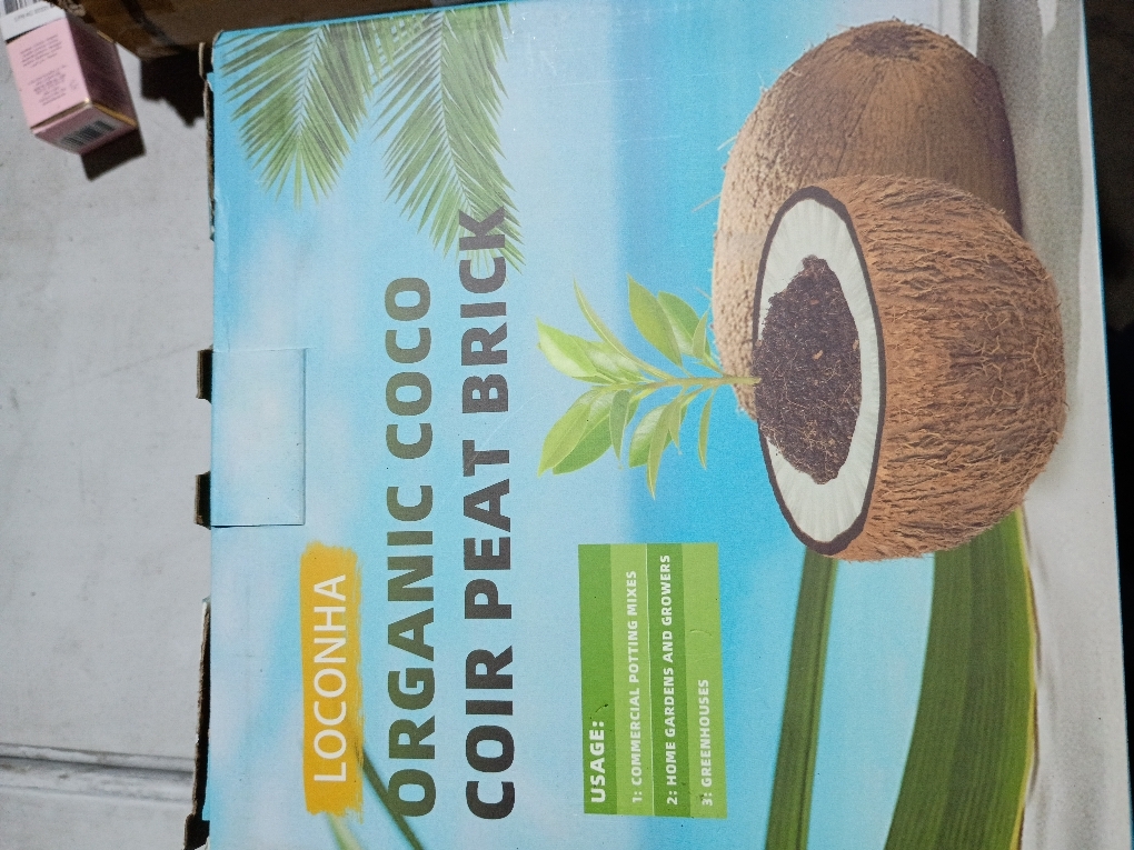 Coco Coir Bricks 6 Pack Premium 100% Organic Peat Moss, Fiber Coconut Husk for Planting, Gardening, Potting Soil Substrate