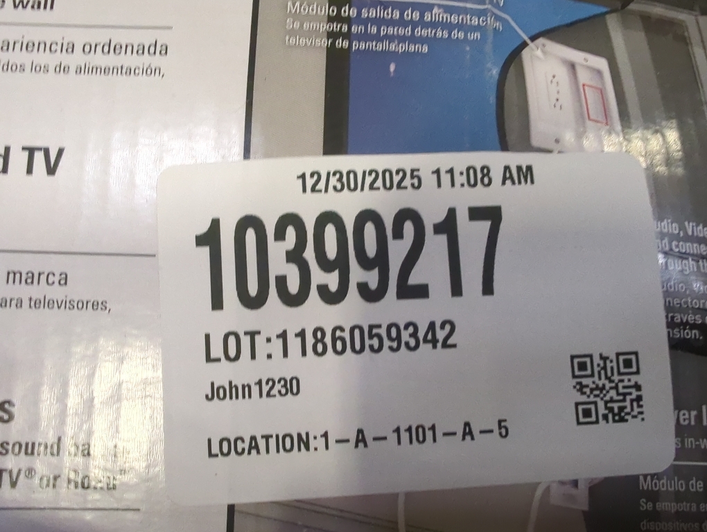 Legrand On-Q 4-27/64-in x 10-in PVC White Flat Screen Tv Kit