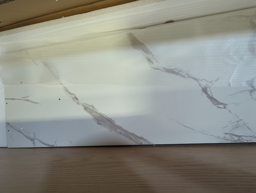 Fire Place Frame White and Birch