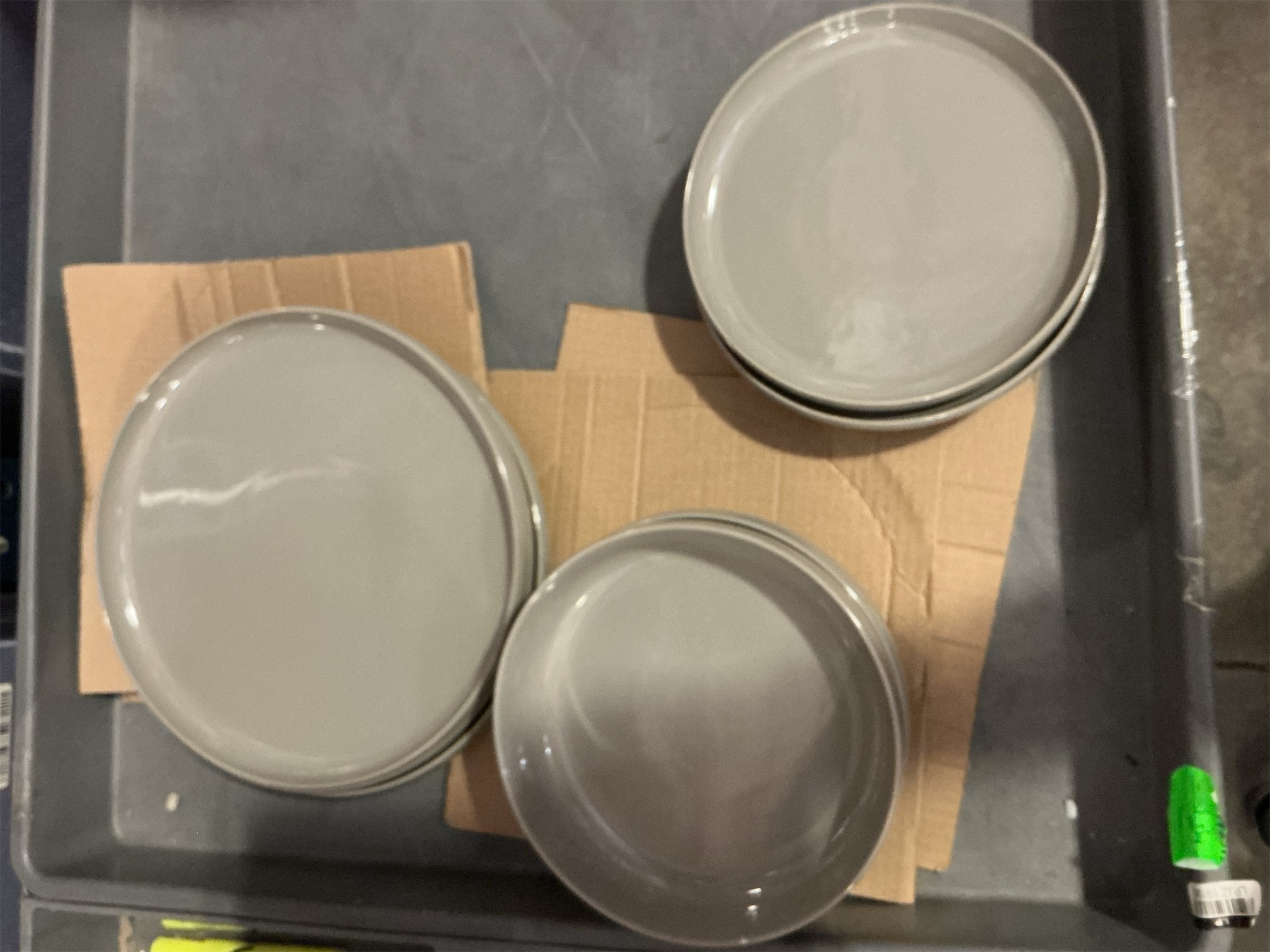 Safdie,  12 Piece Alma Stoneware Dinnerware Set GRAY (3 missing) (1 chipped)