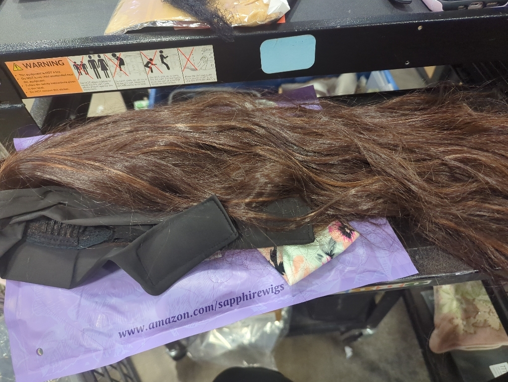 SAPPHIREWIGS Glueless Headband Wig Loose Body Wavy Synthetic Hair Wigs for Black Women Wave None Lace Front Wigs Mix Brown Color Machine Made Wigs 150% Density 26inch