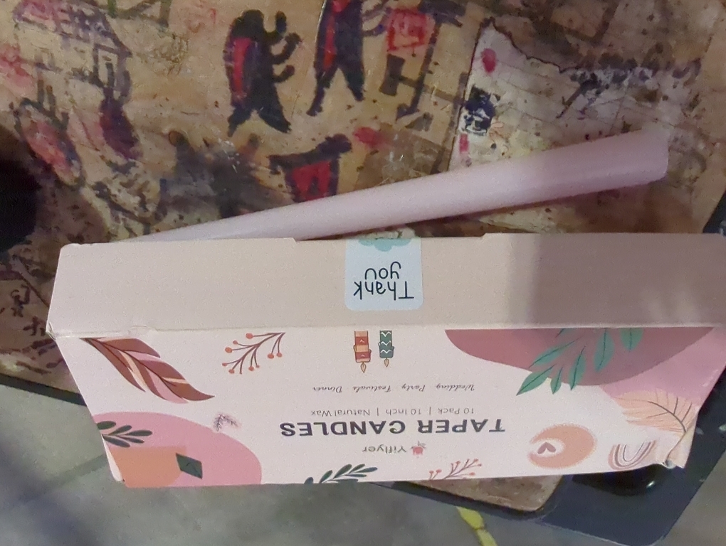 10 Inch Pale-Pink Taper Candles for Home Decoration, 10 Pack Unscented Candlesticks for Dinner Wedding Party, Smokeless and Dripless Candle Sticks