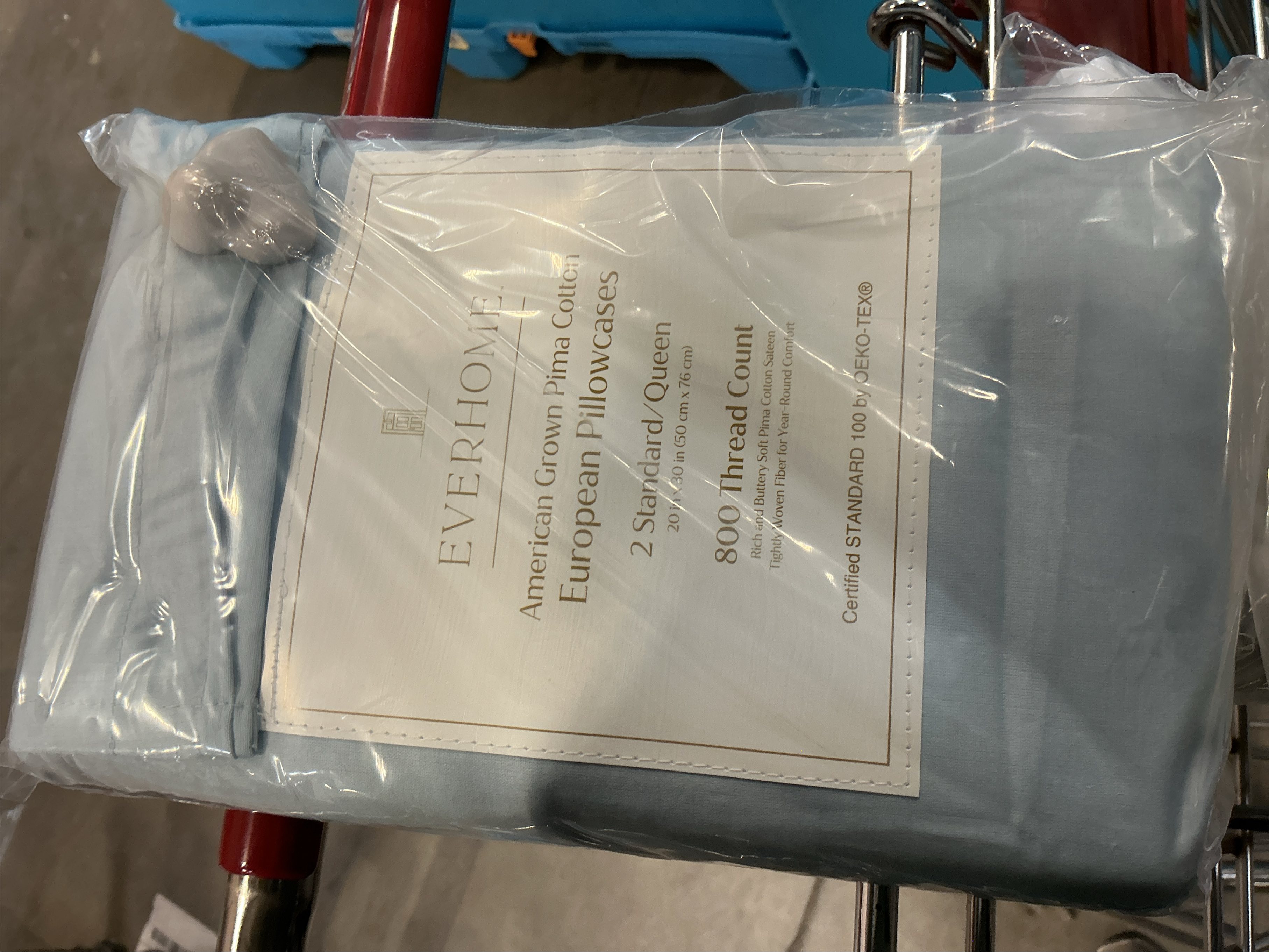 Nestwell 500 Pima Sld K Pillowcase  Starlight Blue