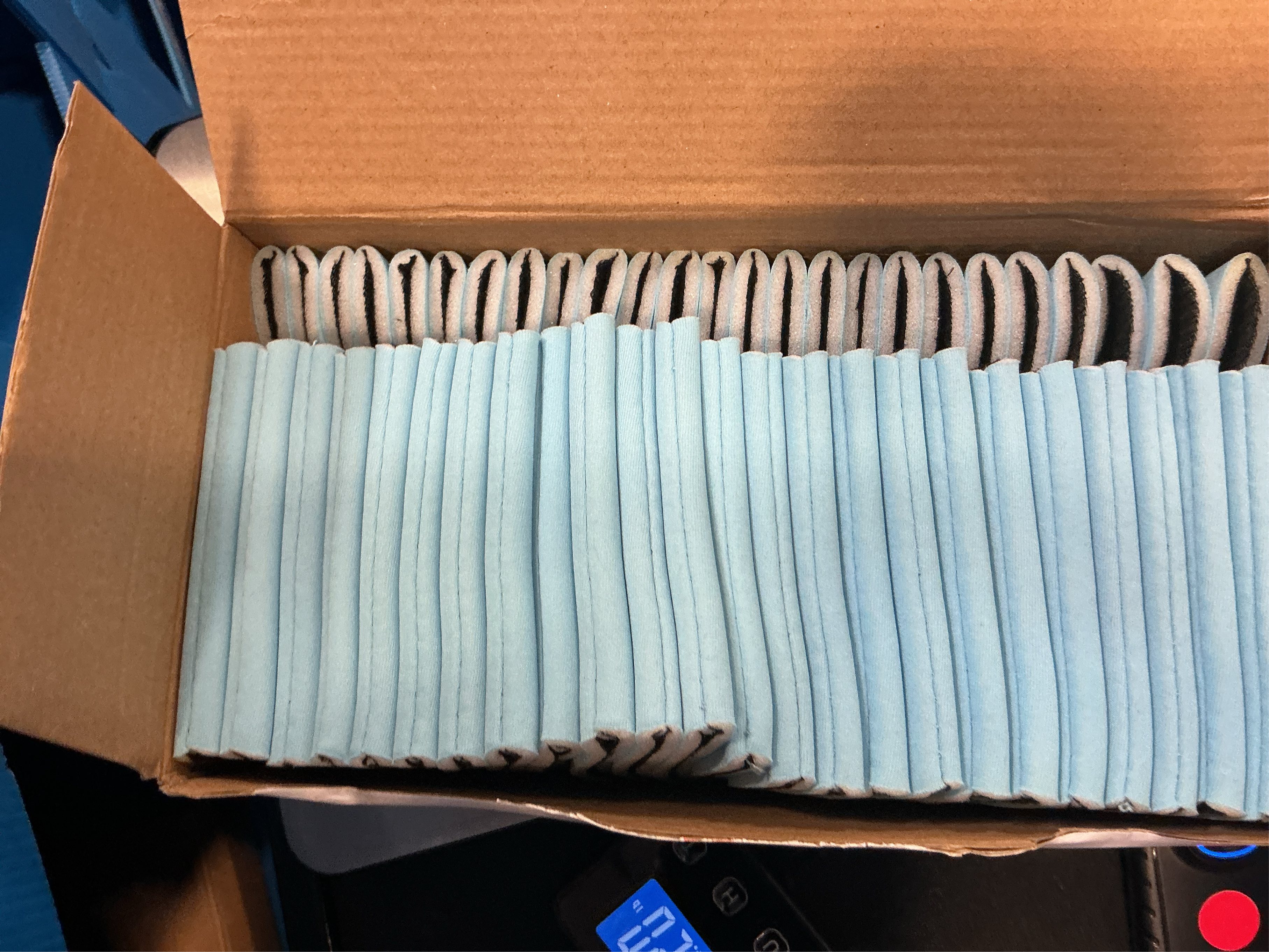 TahoeBay Blank Beer Can Cooler Sleeves (25-Pack) Bulk Sublimation Blanks for Vinyl Plain Collapsible Foam Can Sleeves Coolers for Soda Cans & Bottles Black White Assorted Solid Color (Placid Blue)