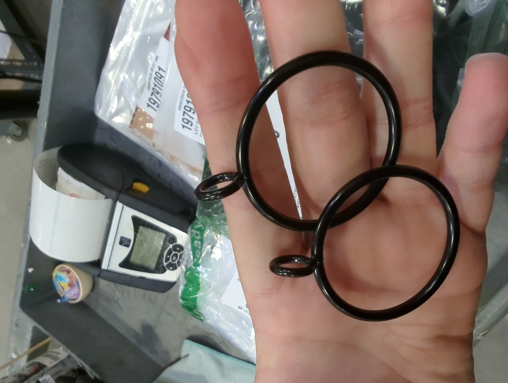 15 PCS Black Curtain Rings, Curtains Ring with Eyelet Apply for Up to 1 1/4-inch Curtain Rod (1.5 Inch Drapery Rings) (Pack of 2)