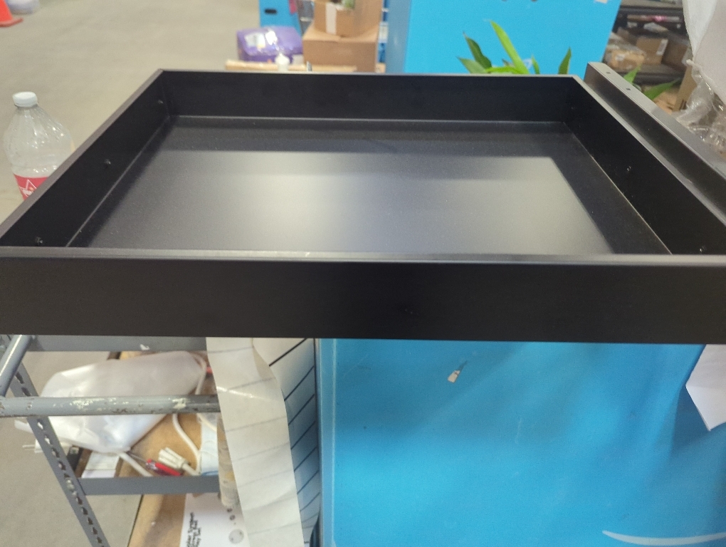 Slim Under Desk Pull-Out Storage Office Mounted Sliding Metal Drawer for Standing Desk,Black