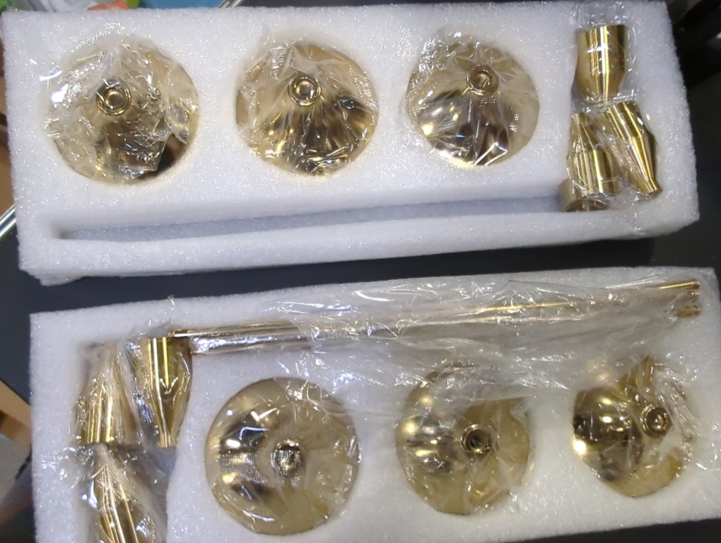 Brass Gold Metal Taper Candle Holder, Vintage Candlestick Holders, Candle Sticks Holder Decor for Wedding Wedding, Dinning, Party, Fits 3/4 inch Thick Candle&Led Candles (Set of 6 Pcs)