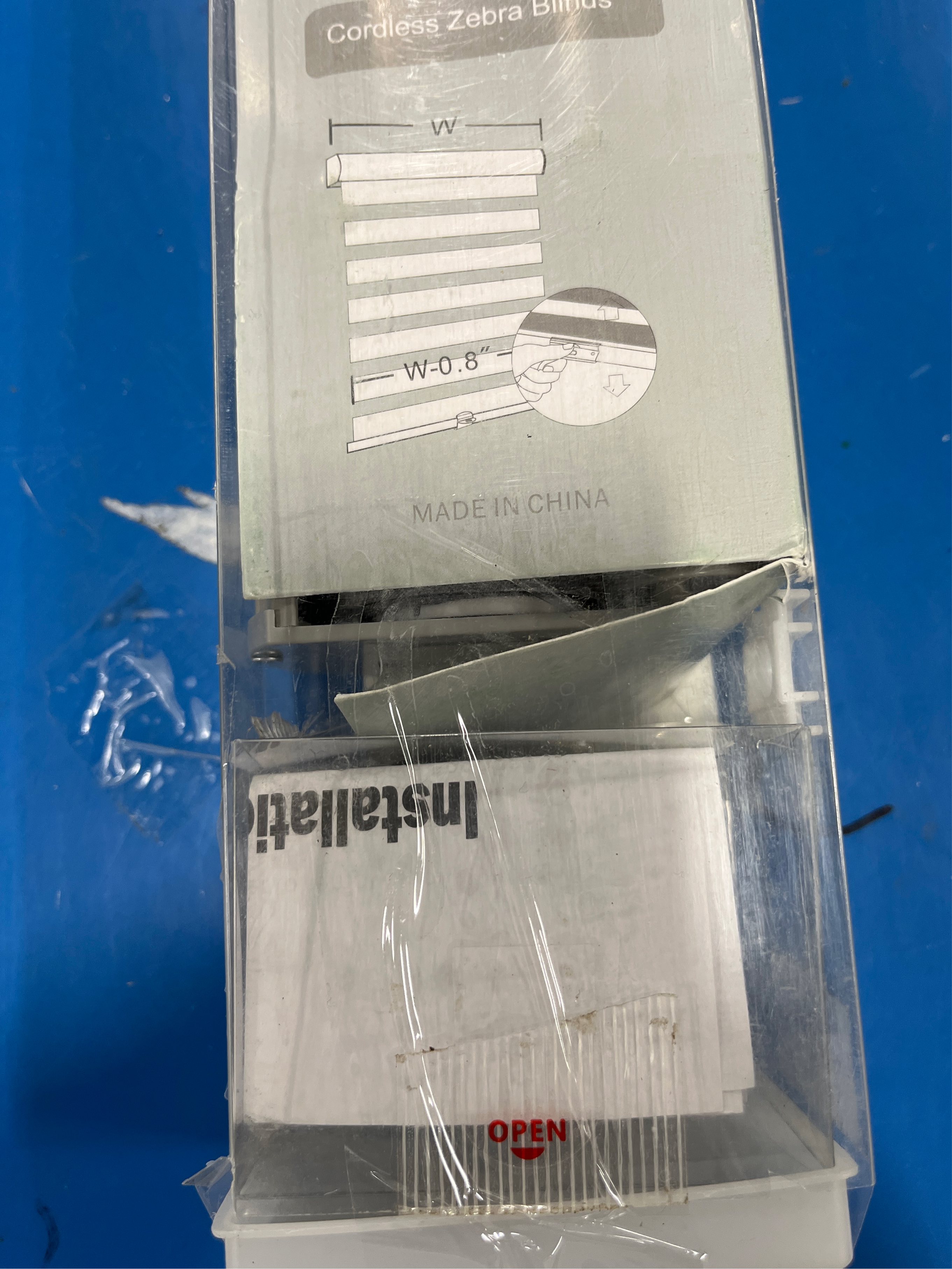 Persilux Cordless Zebra Blinds for Windows (46 W X 64 H, Grey) Free-Stop Windows Shades Dual Layer Light Control for Day and Night, Light Filtering Sheer Shades for Home, Easy to Install