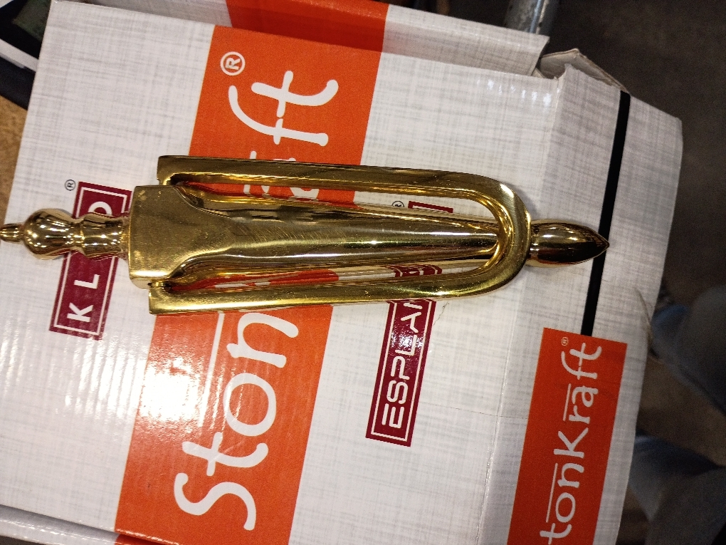 Shristy Hardware Archelaus Brass Door Knocker - Exterior for Home Decorative Brass Door Knocker - (Pack of 1 Polished Lacquered Finish)