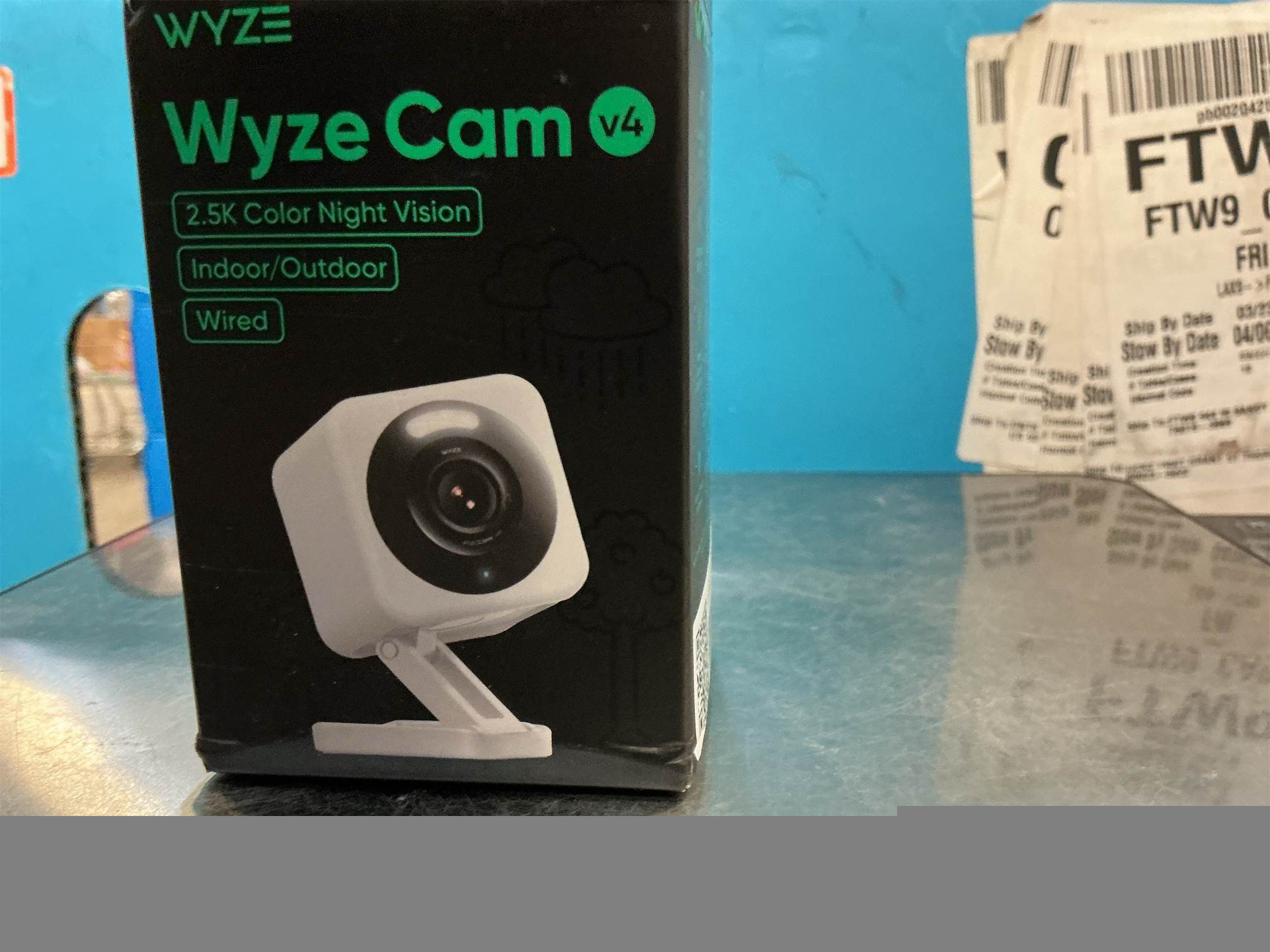 WYZE Cam v4 (Latest Model), 2.5K AI Security Camera, Indoor/Outdoor Cameras for Home Security, Baby Monitor & Pet Camera, Vibrant Color Night Vision, No Subscription Required, Free Expert Help