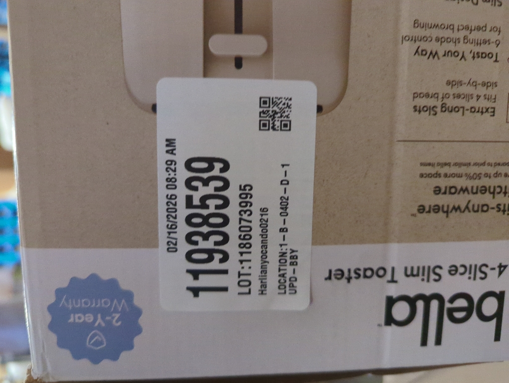 Bella 4-Slice Slim Toaster 35246 - Tan/Beige - No Size