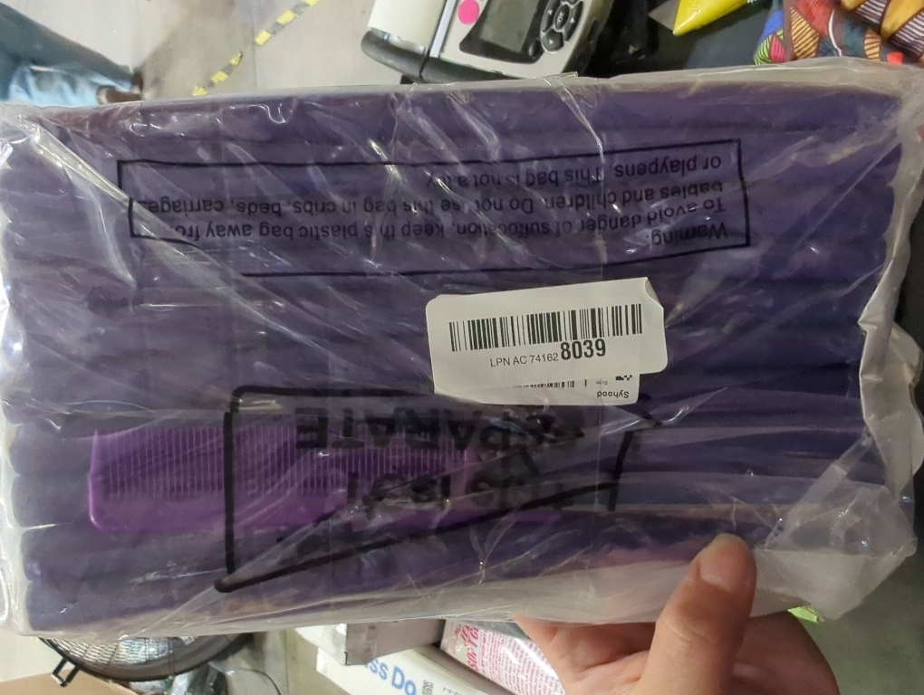 Syhood 30 Pcs Flexible Curling Rods 9.45 Twist Foam Rollers Soft Foam No Heat Hair Rods Rollers and 1 Steel Pintail Comb Rat Tail Comb for Women Long Short Hair(Purple,9.45 x 0.55 Inch)