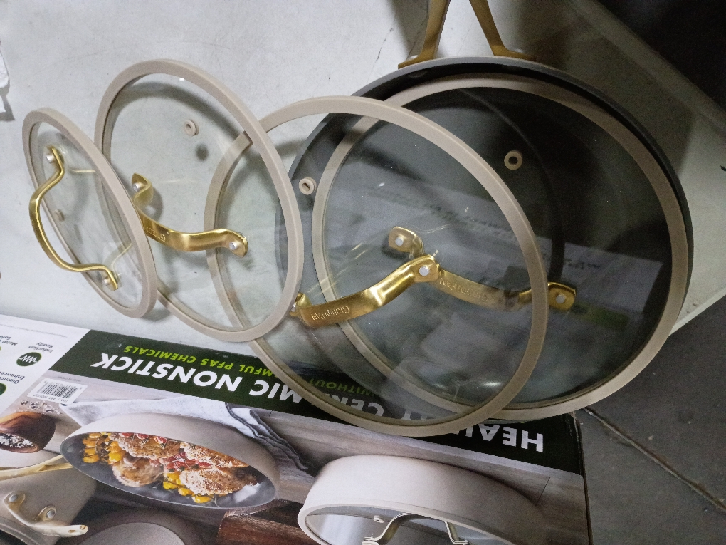 GreenPan Jewel Pro 11-Piece Cookware Set Hard Anodized Nonstick Taupe - CLEAN