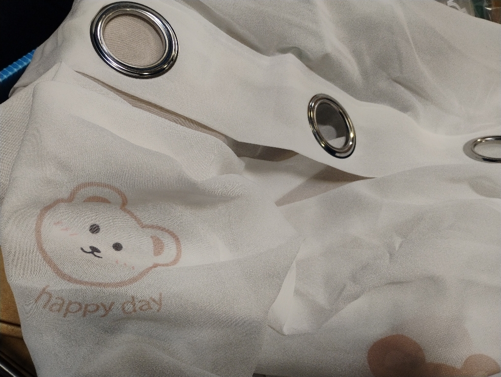 Cartoon Bears Kids Bedroom Sheer Curtains for Babys Room Living Room Grommet Top White Light-Filtering Print Bear Privacy Tulle Curtain for Nursery Baby Play Room 1 Panel (W52 L84 inch,White)