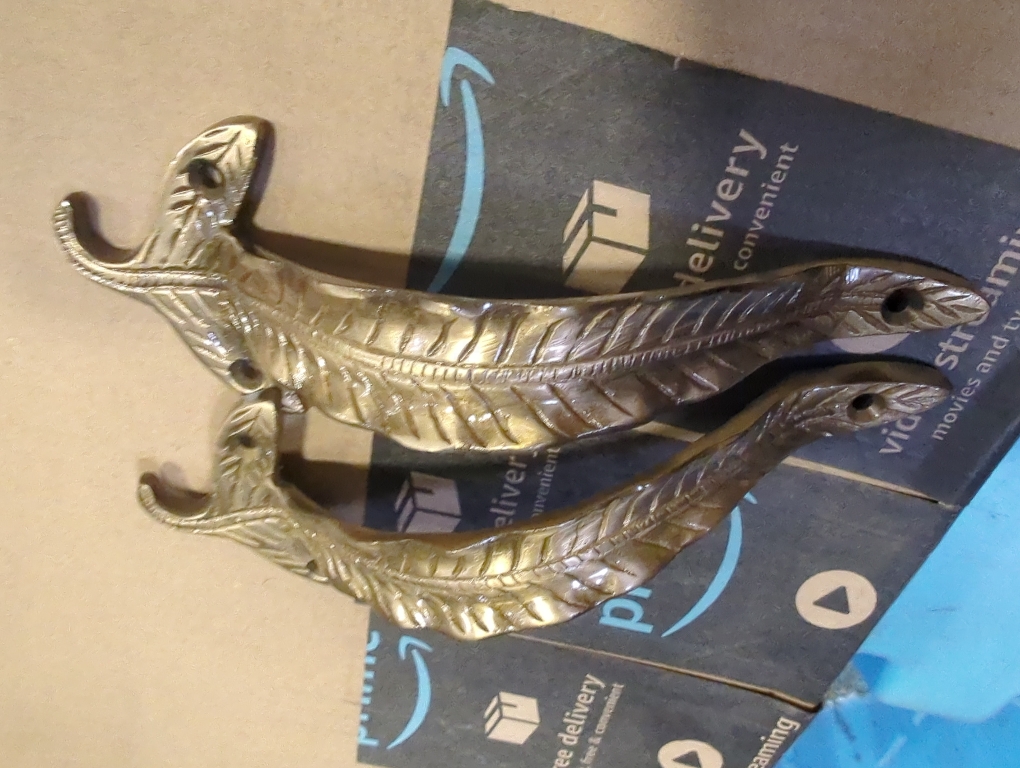 eSplanade Brass Designer Handle | Home Decor | Door Decor | Brass Door Pulls (Leaf)