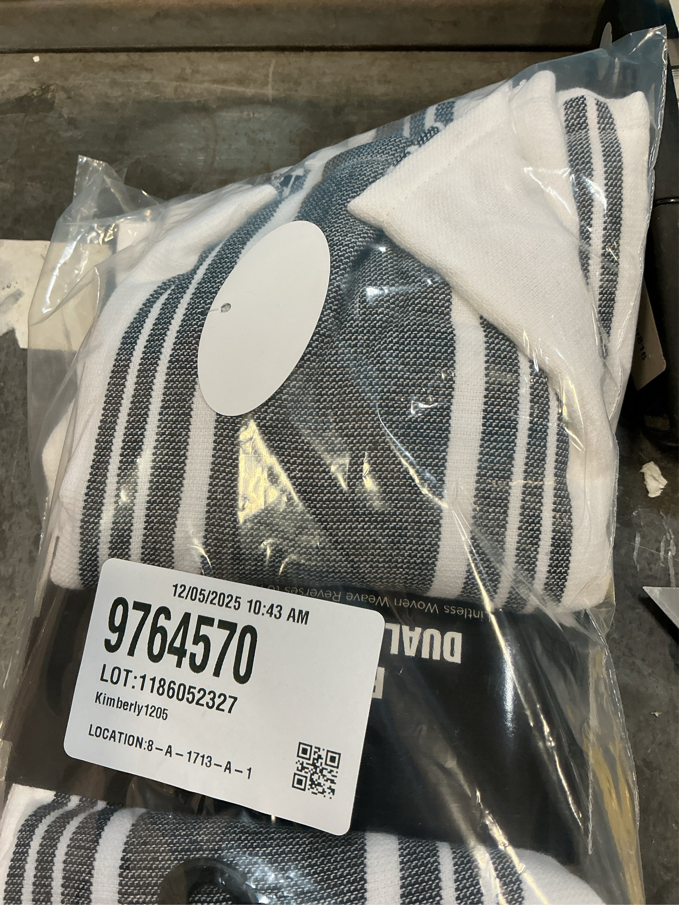 All-Clad Striped Dual Kitchen Towel in Black