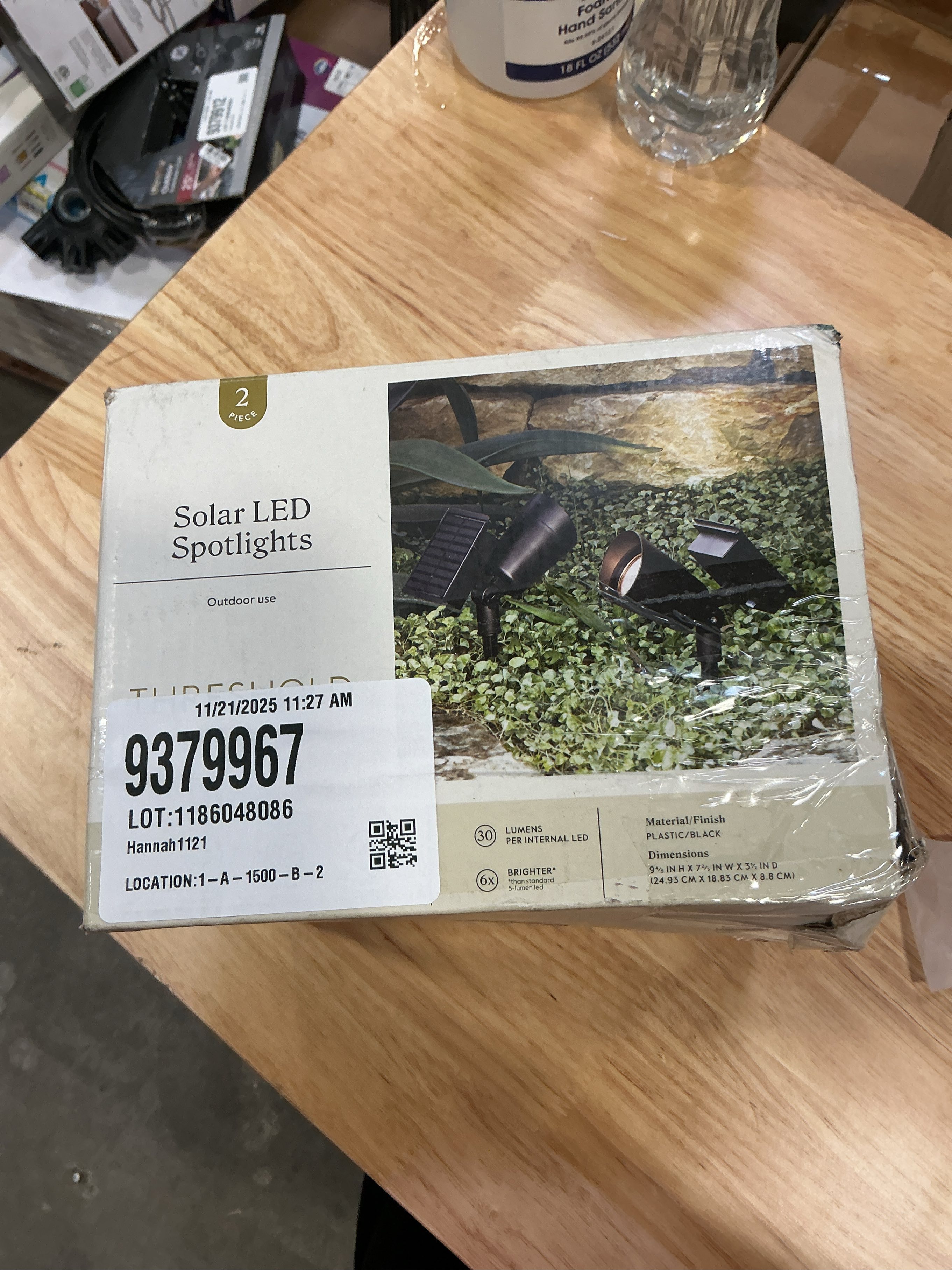 2pk Short Solar LED Outdoor Spotlights Matte Black - Threshold™: Weather-Resistant, Automatic, with Ground Stakes