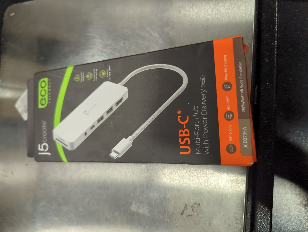 j5create USB-C Multi-Port Hub with Power Delivery with 4K HDMI/2 USB-A 5Gbps/PD 100W Charging SD&Micro SD/3.5mm Audio | for MacBook Pro&Air/iPad Pro/iMac/Surface/XPS/Thinkpad/Galaxy/and More(JCD373EW)