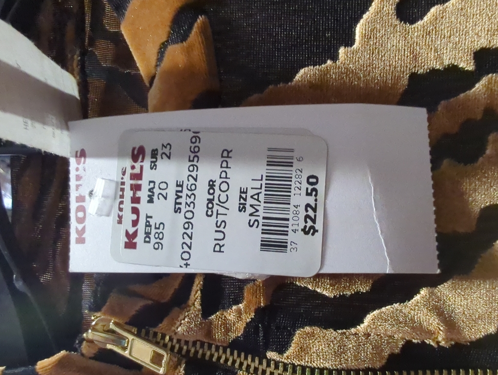 Size small Burnout Velvet Long Sleeve Mini Dress with Two Way Zipper Brown