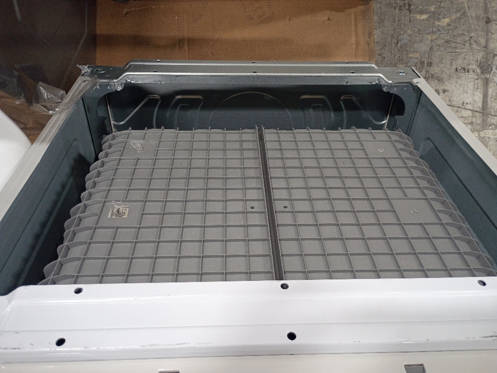 SAMSUNG 27-Inch Washer Dryer Pedestal Stand w/ Pull Out Laundry Storage Drawer, Stainless Steel, WE402NE/A3, 28.1D x 27W x 14.2H, Ivory