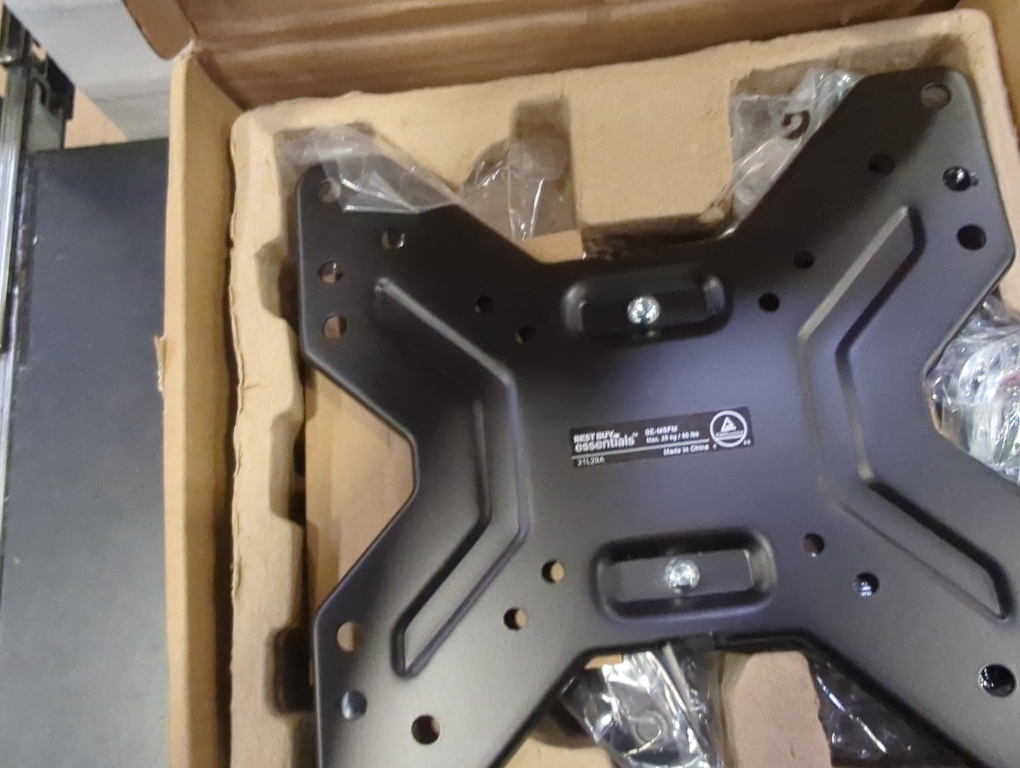 Best Buy Essentials Full Motion TV Wall Mount with Mounting Hardware Included,