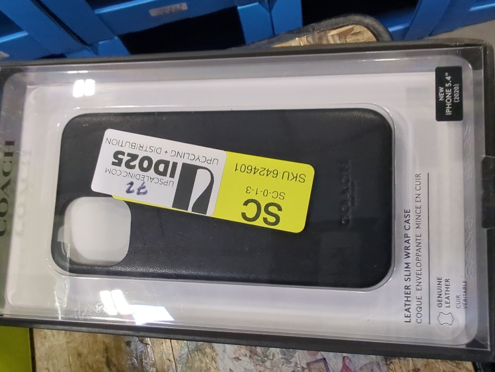 Coach Leather Slim Case for iPhone 12 mini Black