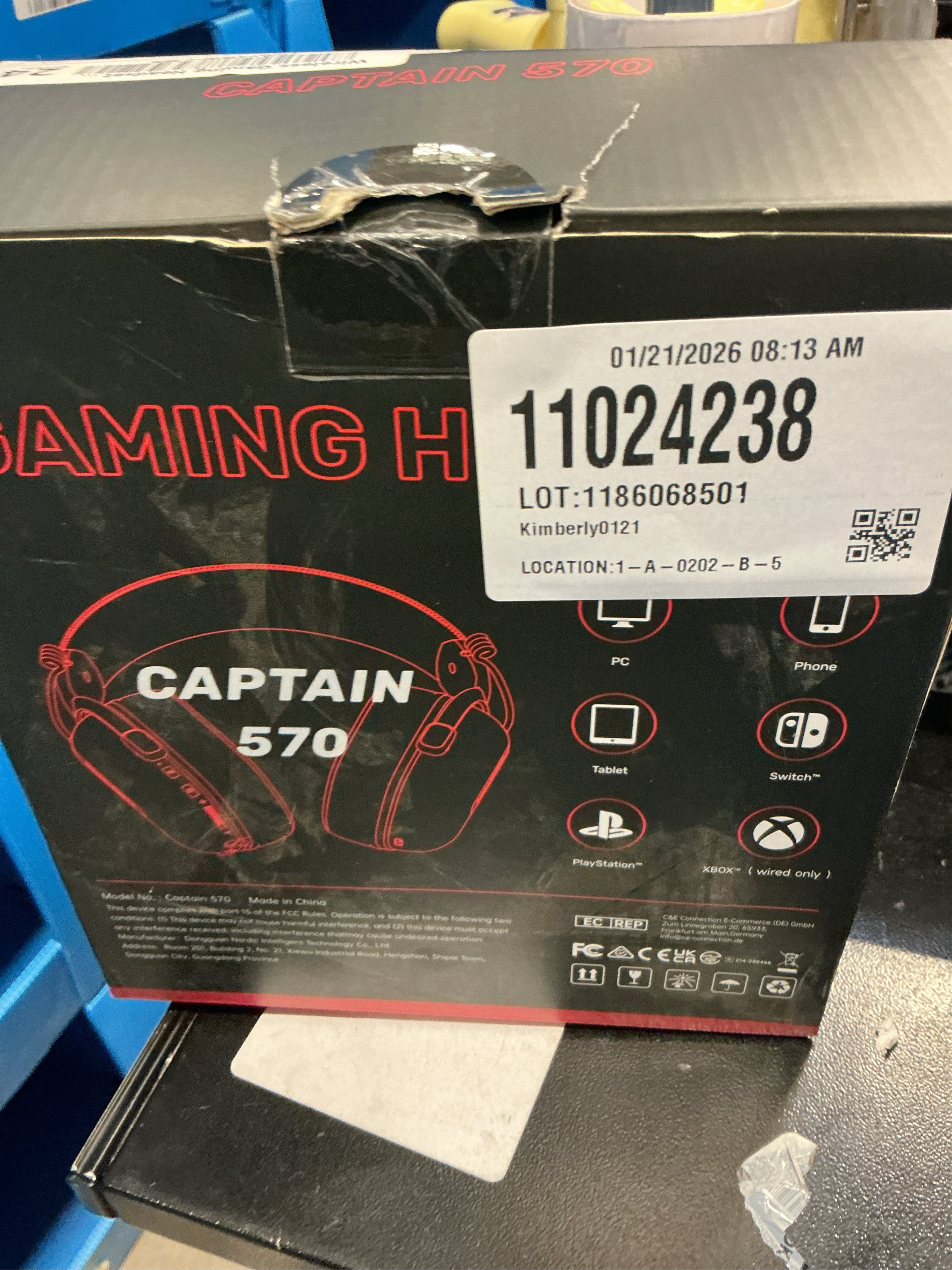 Gonbouyoku Wireless Gaming Headset, 2.4GHz USB Gaming Headphones for PS5, PS4, PC, Fortnite, Switch, Mac with Bluetooth 5.3, 60H Battery, ENC Noise Canceling Microphone, Gamer Headphones, Red