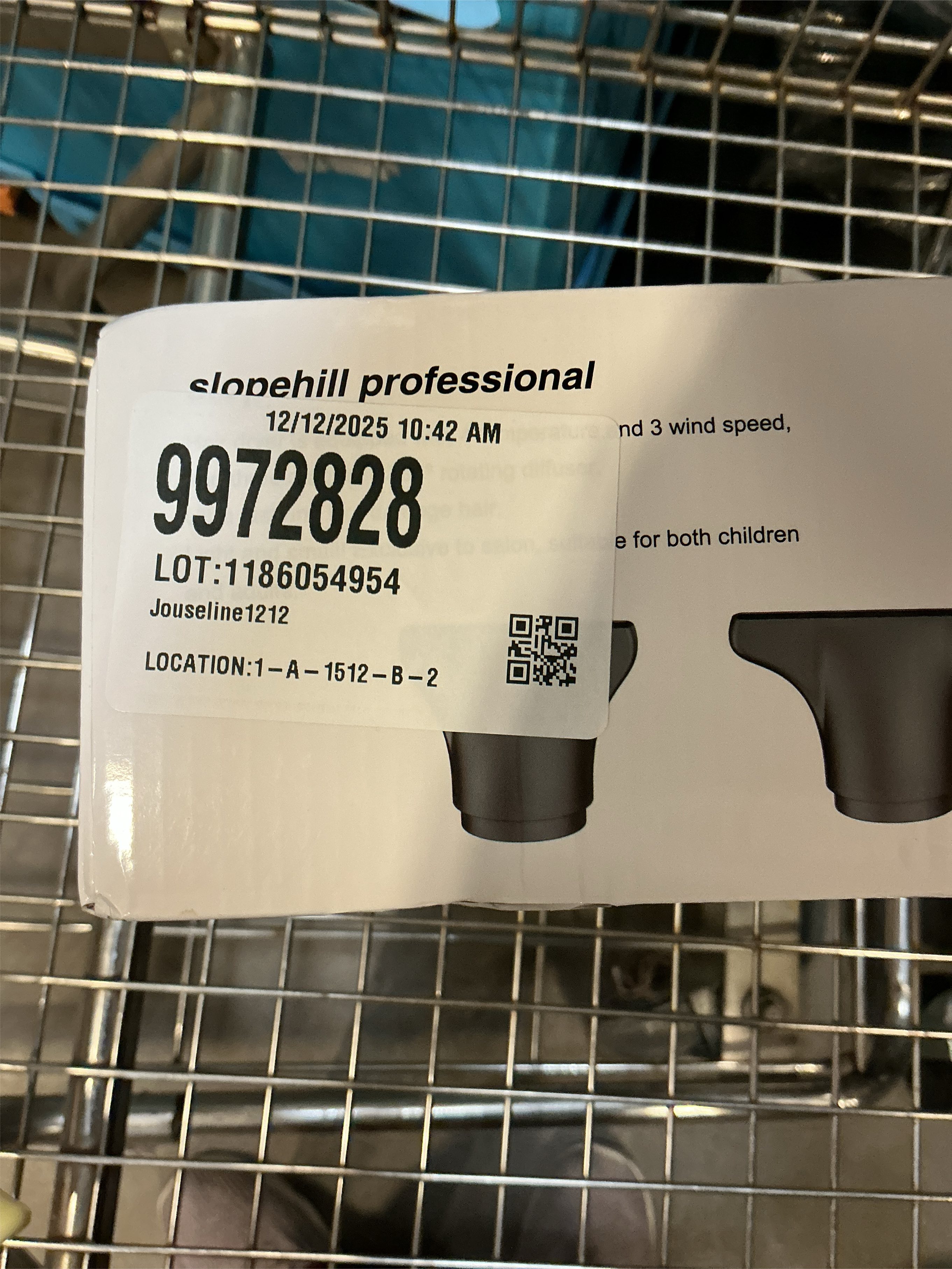 slopehill Professional Ionic Hair Dryer with Diffuser - Lightweight, Compact, Powerful & Fast Salon Blow Dryer with High Speed Brushless Motor for Travel, Women & Men (Ceramic, silver)