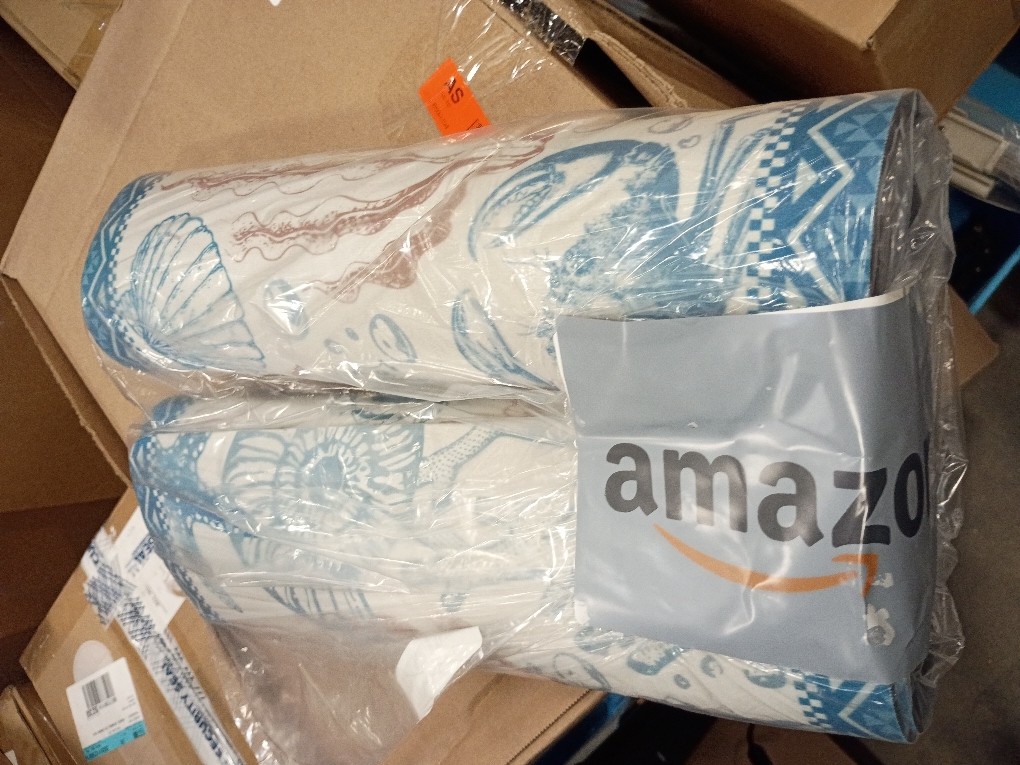 Coastal Rugs for Kitchen Floor, Beach Anti Fatigue Mats for Kitchen Floor Non Slip, 2PCS Rubber Ocean Coral Kitchen Mat, Washable Cushioned Runner Carpet for Sink Laundry 15.7×27.5  15.7×47 3.5mm