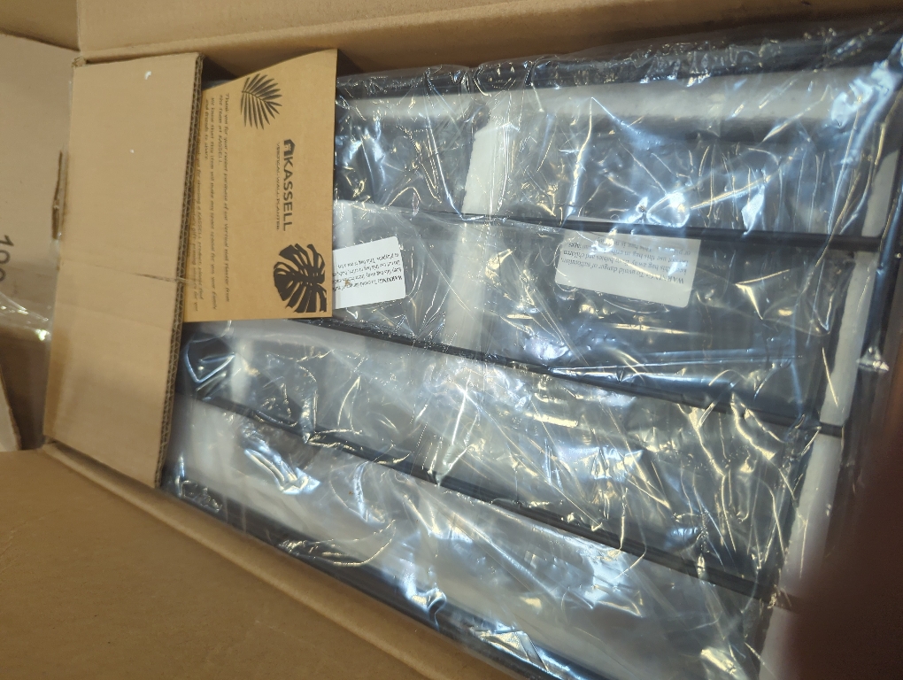 KASSELL Vertical Garden Wall Planter. Wall Mounted for Indoor Outdoor. All Metal Black Vertical Planter with No Assembly Required. Planter for Indoor Plants Flowers, Herbs, Succulents and Plants