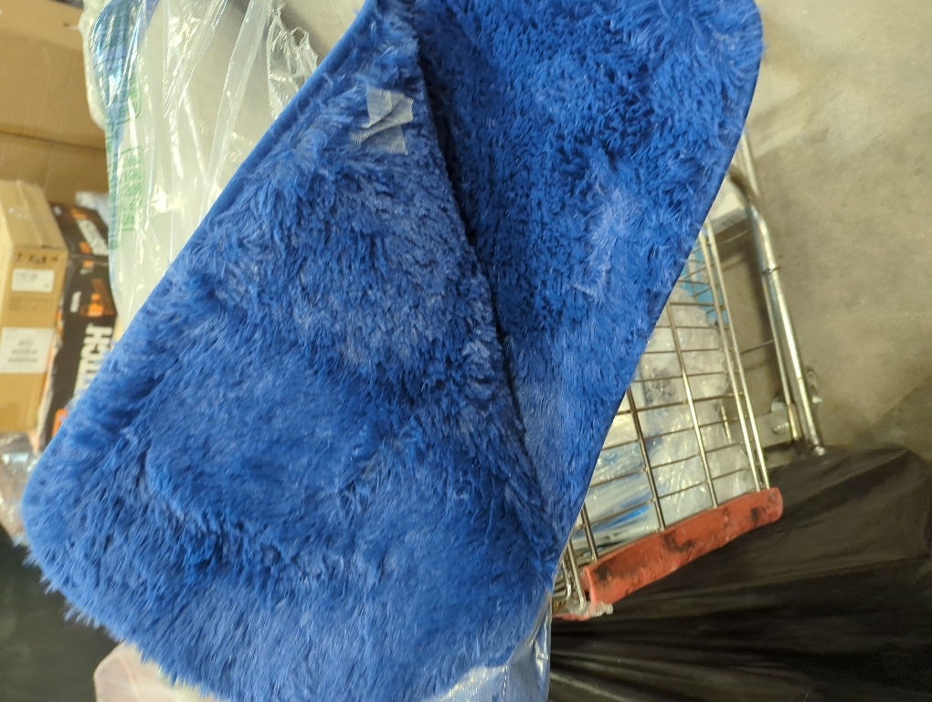 3 Pieces Shaggy Bath Mat Set, Soft Absorbent Plush Microfiber Bathroom Rugs, Non Slip Bath Rugs Royal Blue 3 PCS