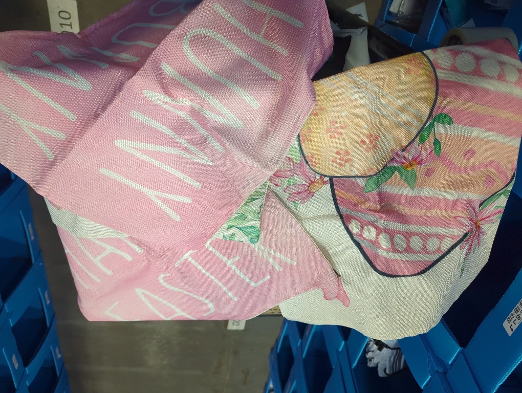 JOYFISCO Easter Pillow Covers 18 x 18 Happy Easter Hunny Bunny Pink Throw Pillow Covers Easter Eggs Bunny Spring Velvet Cushion Case for Sofa Couch Set of 4