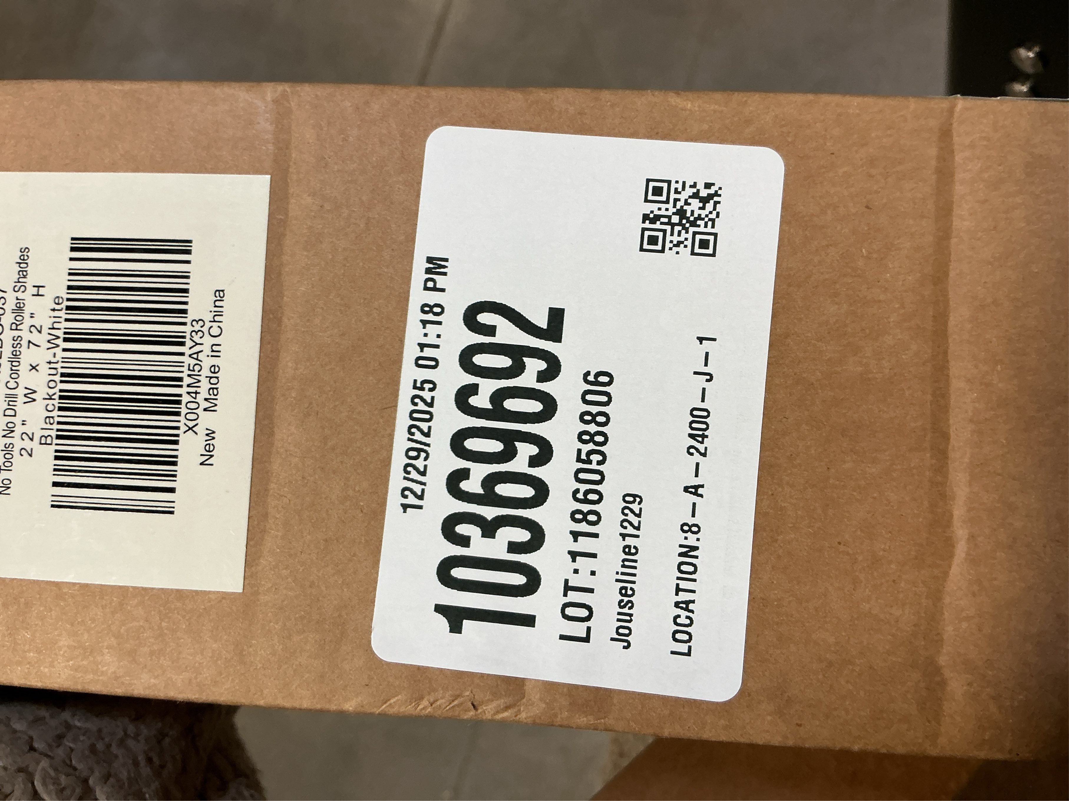 LazBlinds No Drill Blinds for Indoor Windows, Blackout Roller Shades, Cordless Window Blackout Blinds, Thermal Insulated Fabric UV Protection for Home and Office, 22 W x 72 H, White