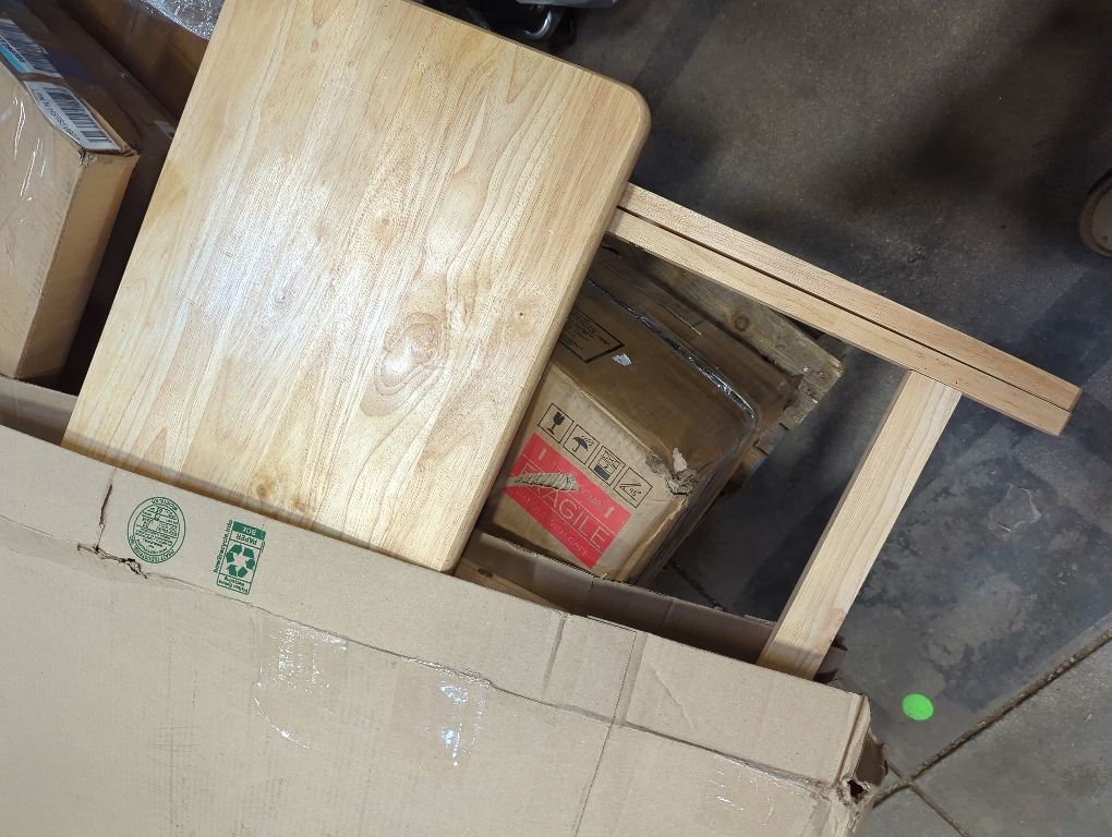 Winsome Alex Set of 2 Foldable Snack Tables, for Living Room, 26, Natural