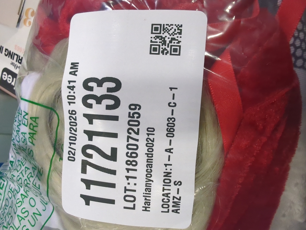 Size S7Pack Christmas Red Costume Kids Girls Christmas Dress with Wig Long Blonde Braid with Red Beads Necklace Bow