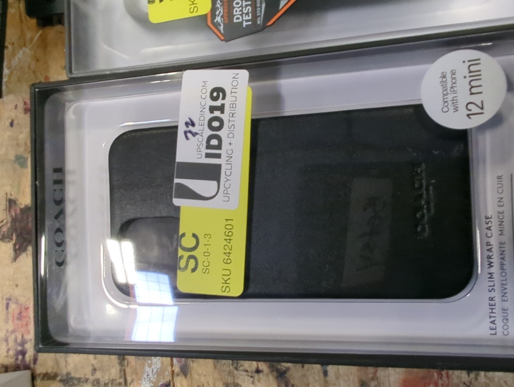Coach Leather Slim Case for iPhone 12 mini Black