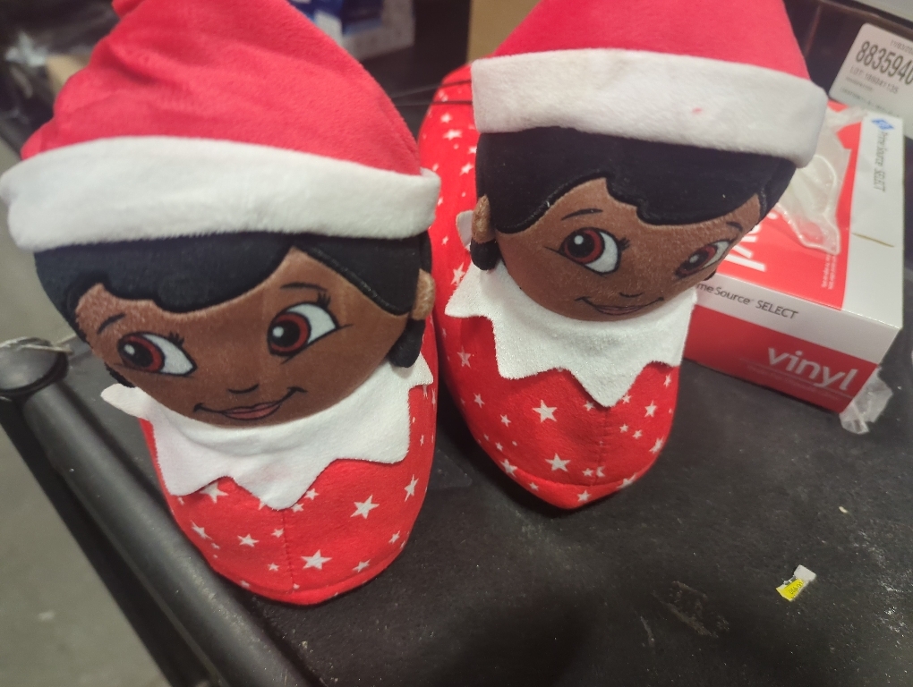 Size 7-8 Color red Elf on shelf  slipper