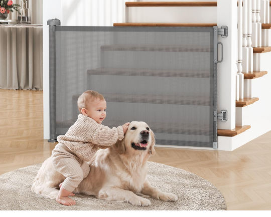 Retractable Baby Gates Size 55 x 34 grey