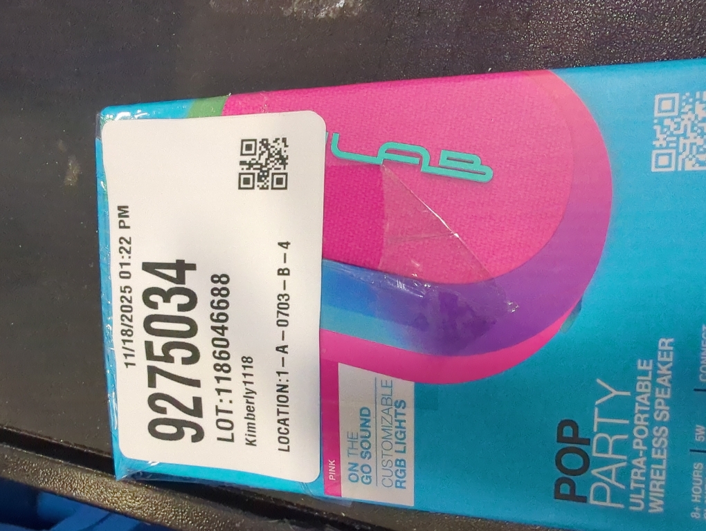 JLab Pop Party Portable Speaker - Pink