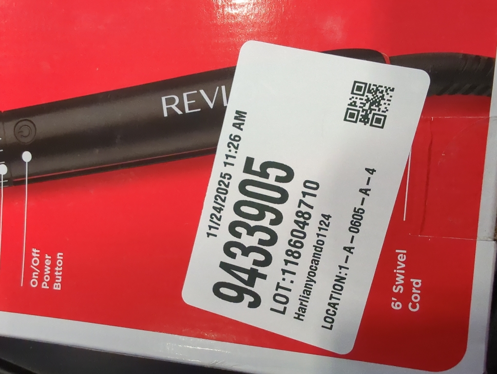 REVLON New and Improved SmoothStay Coconut Oil-Infused Heated Hair Styling Brush | 1” Barrel for Voluminous, Shiny Results (Black/Red)