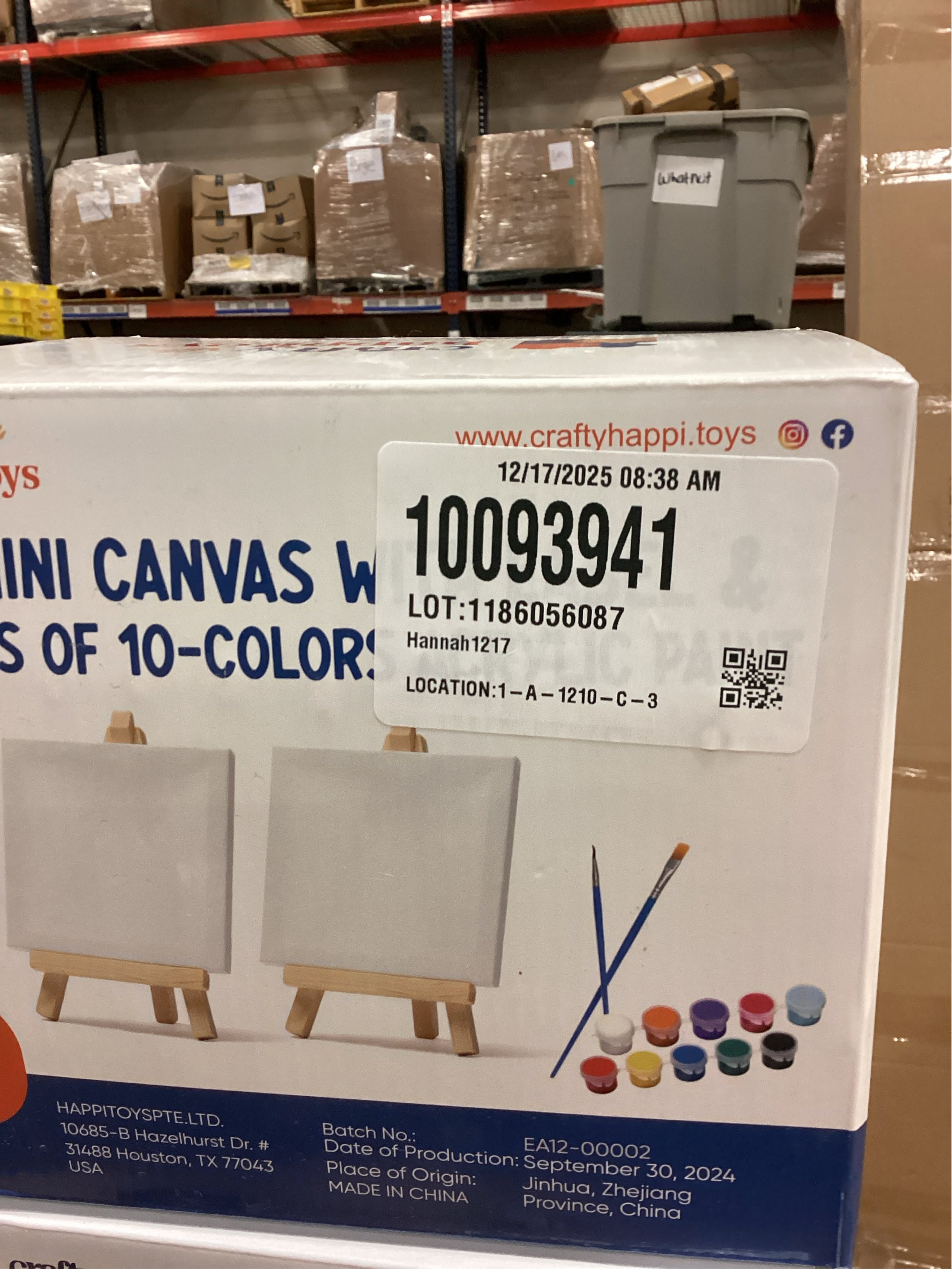 Mini Canvas and Easel Set with Watercolor Paint in Bulk Set of 12 - Kids Art Party Favors & Party Supplies - 4x4 Small Canvases for Painting with Easel - Water Colors Paint for Kids