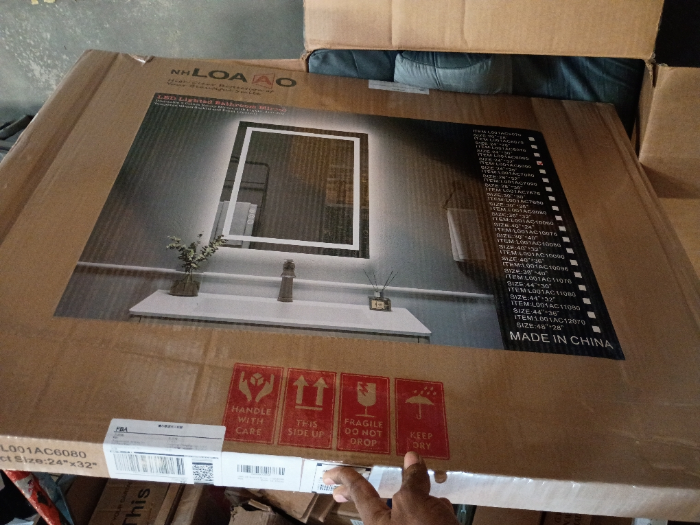 LOAAO 24X32 LED Bathroom Mirror with Lights, Anti-Fog, Dimmable, Backlit   Front Lit, Lighted Bathroom Vanity Mirror for Wall, Memory Function, Tempered Glass, Shatter-Proof, ETL Listed